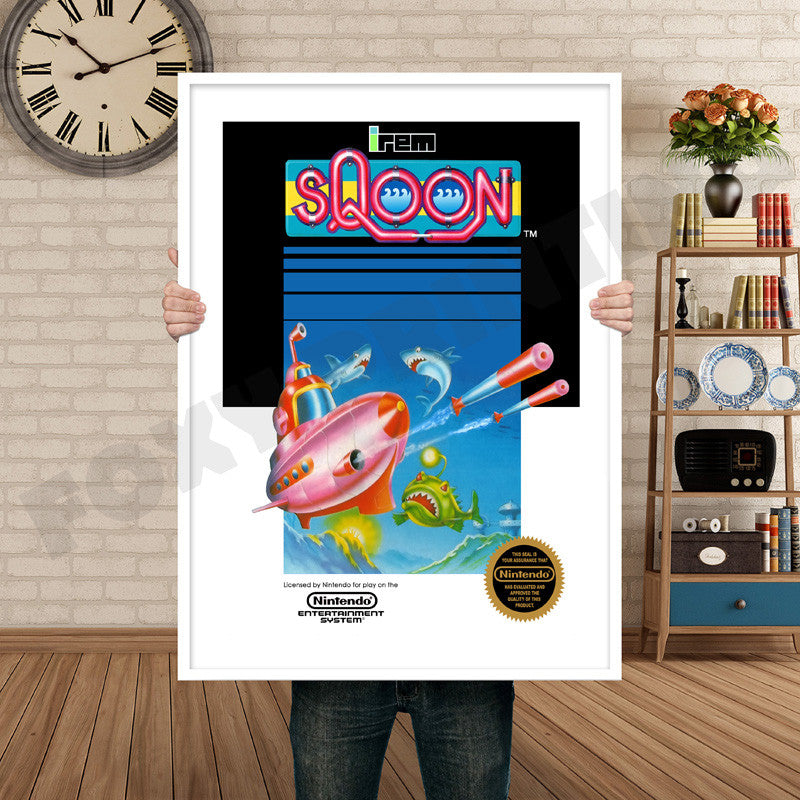 SQOON Retro GAME INSPIRED THEME Nintendo NES Gaming A4 A3 A2 Or A1 Poster Art 535