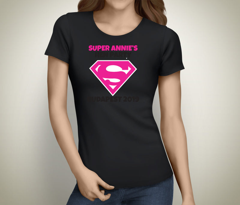 Super Annie Colour Hen T-Shirt - Any Name - Party Tee