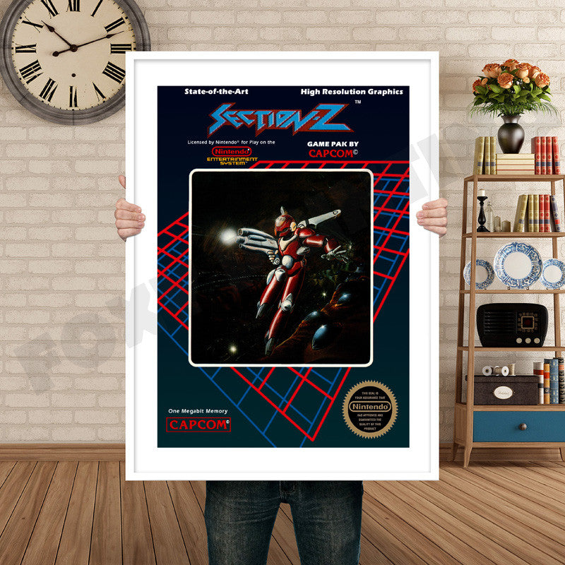 Section Z Retro GAME INSPIRED THEME Nintendo NES Gaming A4 A3 A2 Or A1 Poster Art 496
