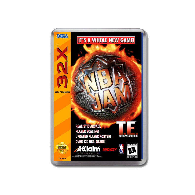 Sega 32x Nba Jam Game Inspired Retro Gaming Magnet