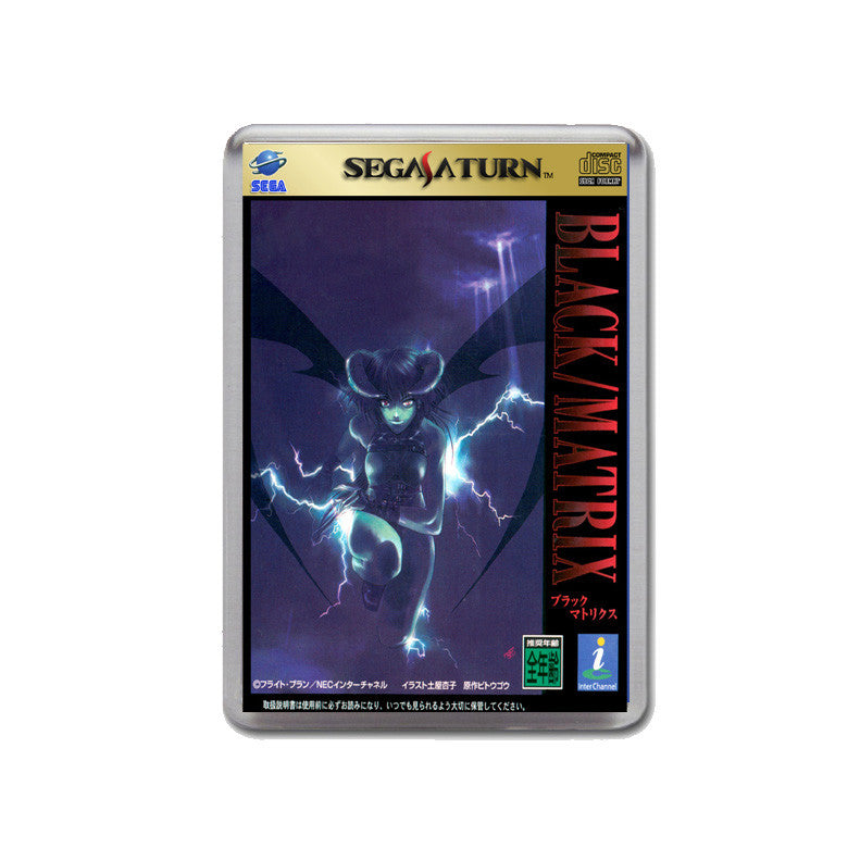 Sega Saturn Black Matrix Jp Game Inspired Retro Gaming Magnet