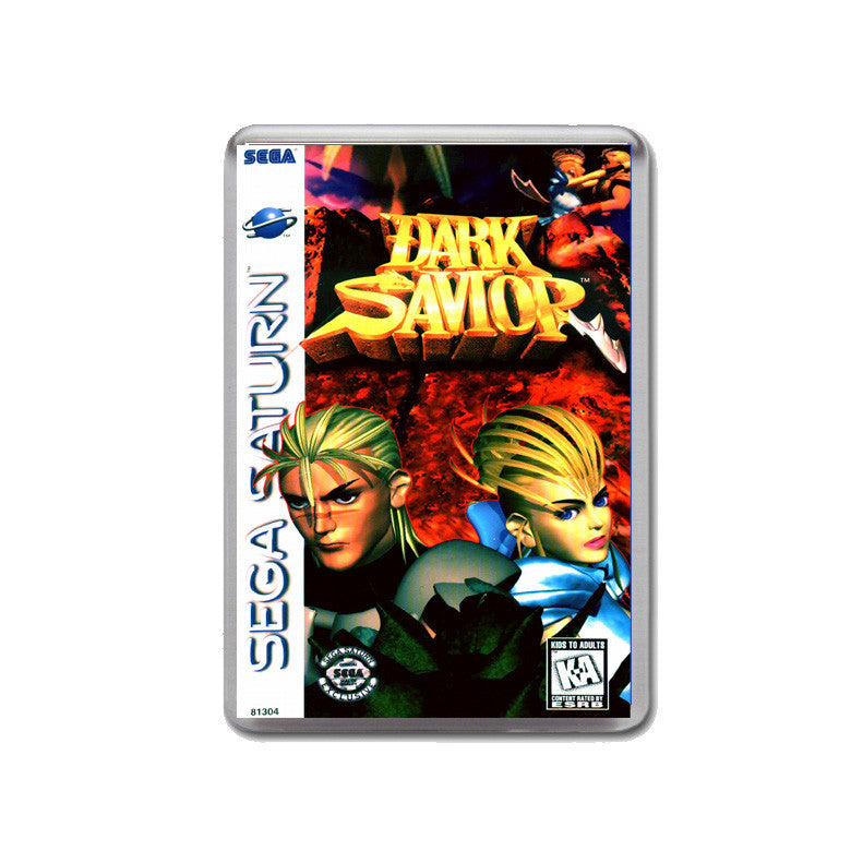Sega Saturn Dark Savior Game Inspired Retro Gaming Magnet