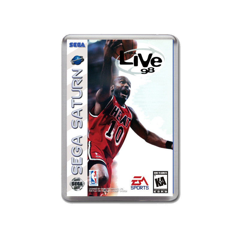 Sega Saturn Nba Live 98 Game Inspired Retro Gaming Magnet