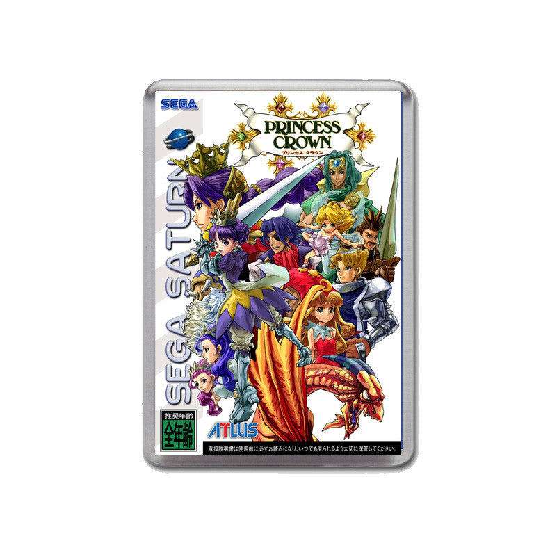 Sega Saturn Princess Crown Jp Game Inspired Retro Gaming Magnet