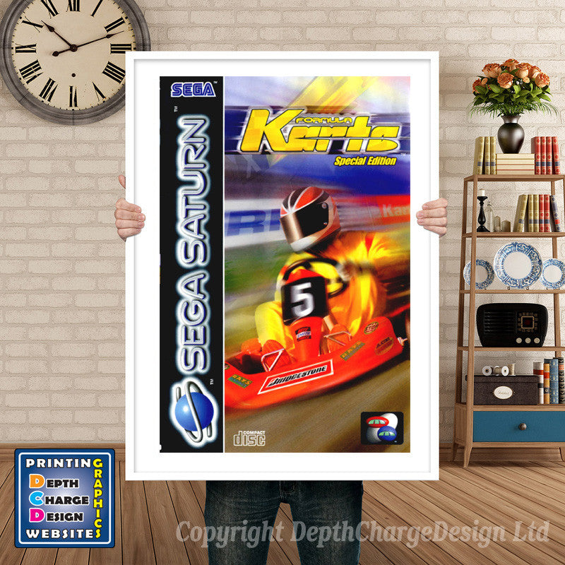 Sega Saturn Formula Karts Game Inspired Retro Poster