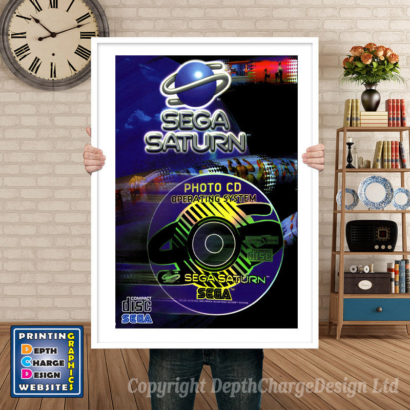 Sega Saturn Photo Cd Operating System Eu Game Inspired Retro Poster
