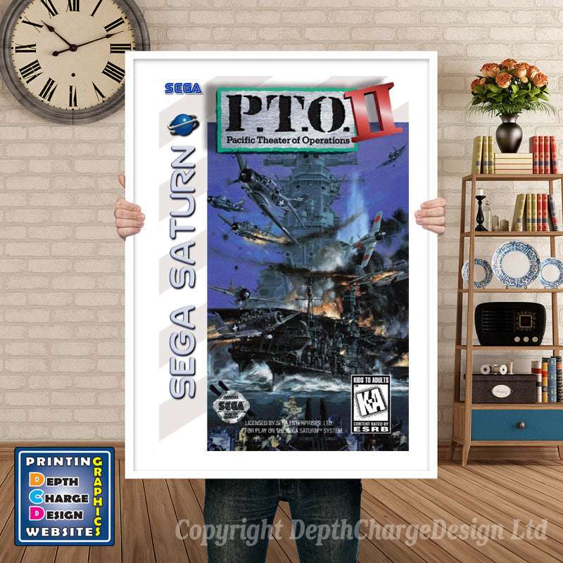 Sega Saturn Ptoii Game Inspired Retro Poster