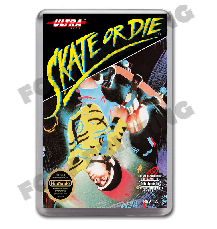 Skate Or Die Retro Nintendo NES Game Inspired Fridge Magnet 515