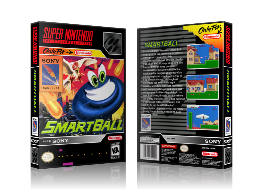 Smartball Replacement Nintendo SNES Game Case Or Cover – SNES Replacement Game case product image 1