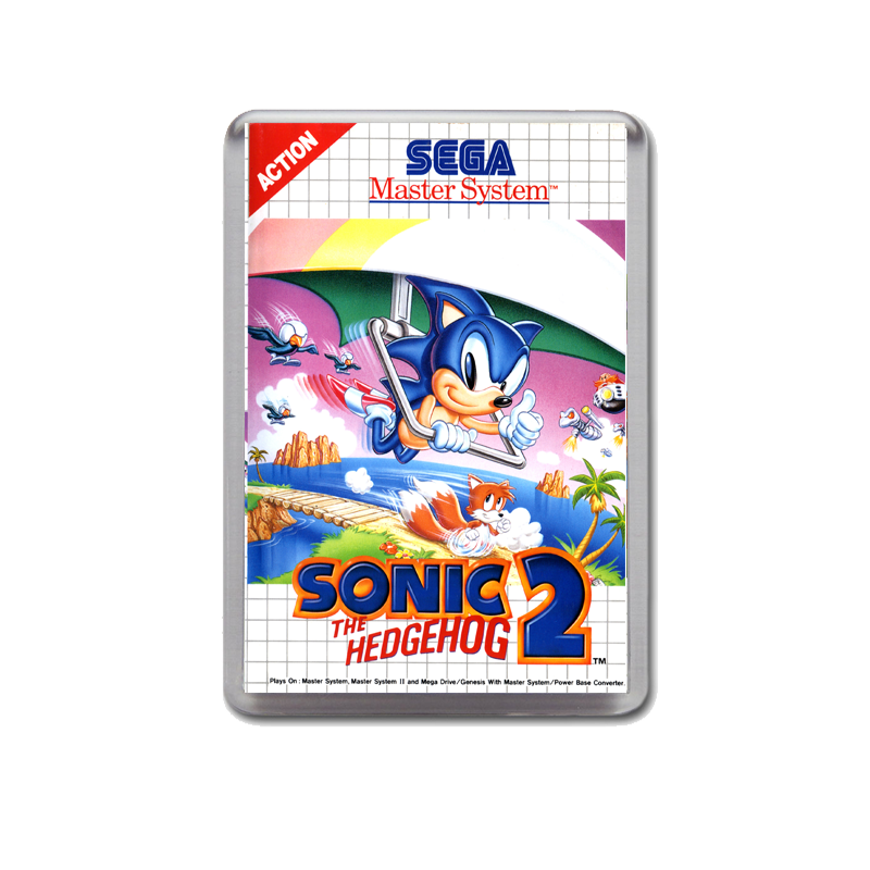 Sonic The Hedgehog 2 Au Sega Master System Game Inspired Fridge Magnet