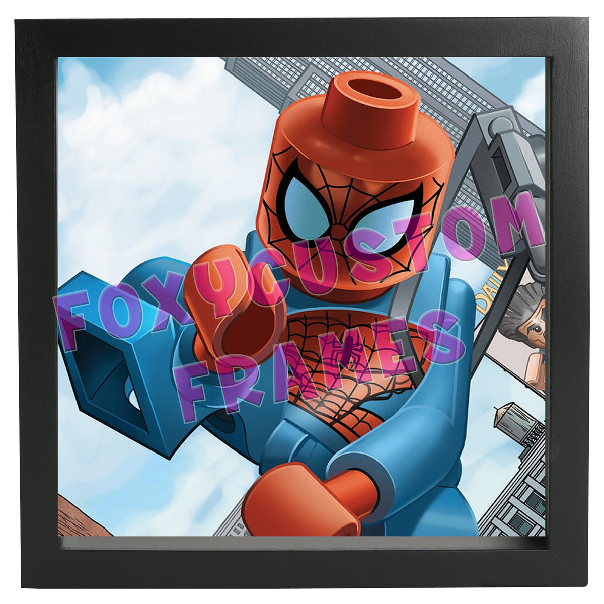 Lego Spider-Man Lego Display Case - Minifigure Display Background and Frames