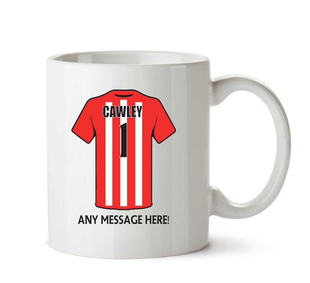 Sunderland Football Team Mug - Personalised Birthday Age and Name – printed mug product image 1