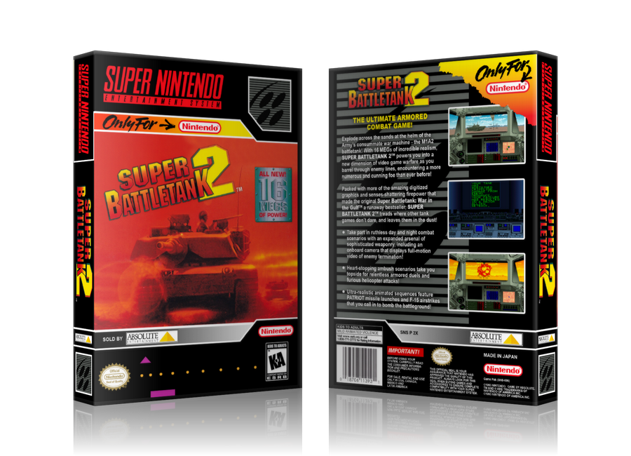 Super Battletank Replacement Nintendo SNES Game Case Or Cover – personalised gift product image 1