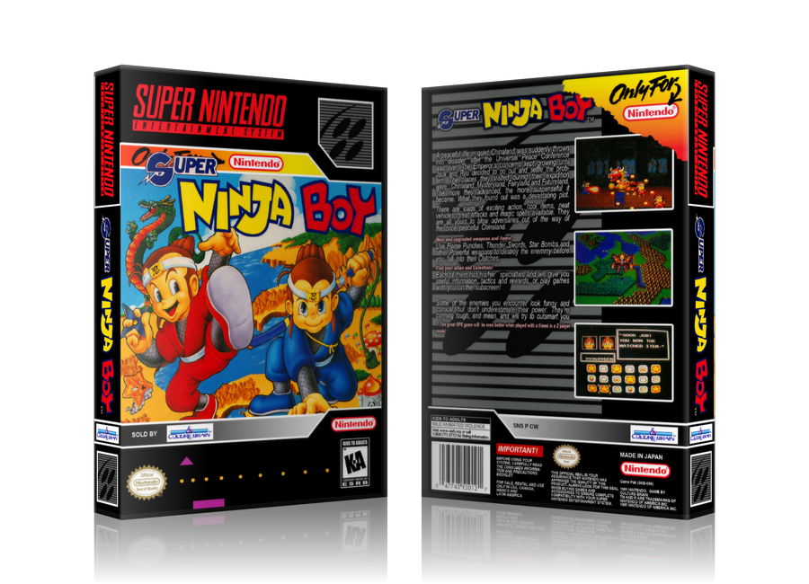 Super Ninja Boy Replacement Nintendo SNES Game Case Or Cover β SNES Replacement Game case product image 1