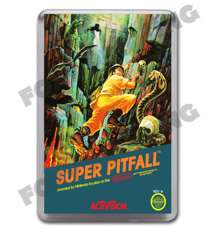 Super Pitfall Retro Nintendo NES Game Inspired Fridge Magnet 563