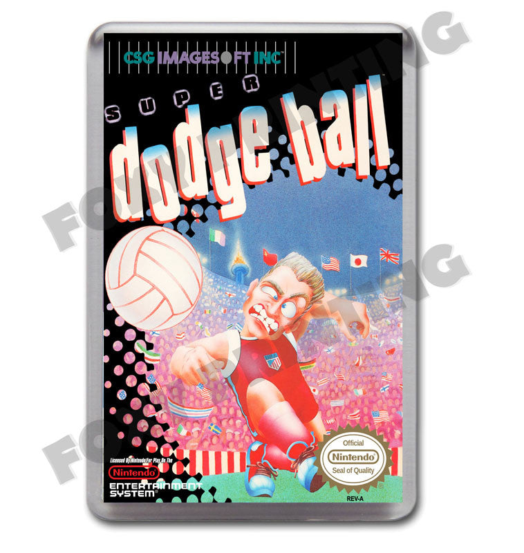 Super Dodgeball Retro Nintendo NES Game Inspired Fridge Magnet 554