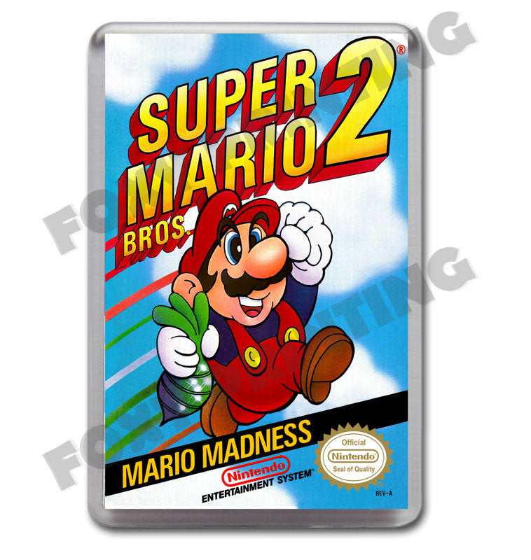 Super Mariobros 2 Retro Nintendo NES Game Inspired Fridge Magnet 560