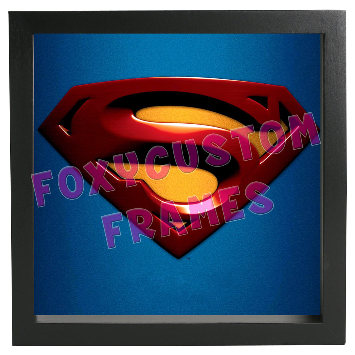 Superman Emblem Lego Display Case - Minifigure Display Background and Frames