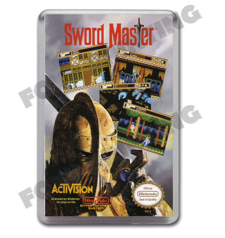 Sword Master Retro Nintendo NES Game Inspired Fridge Magnet 570
