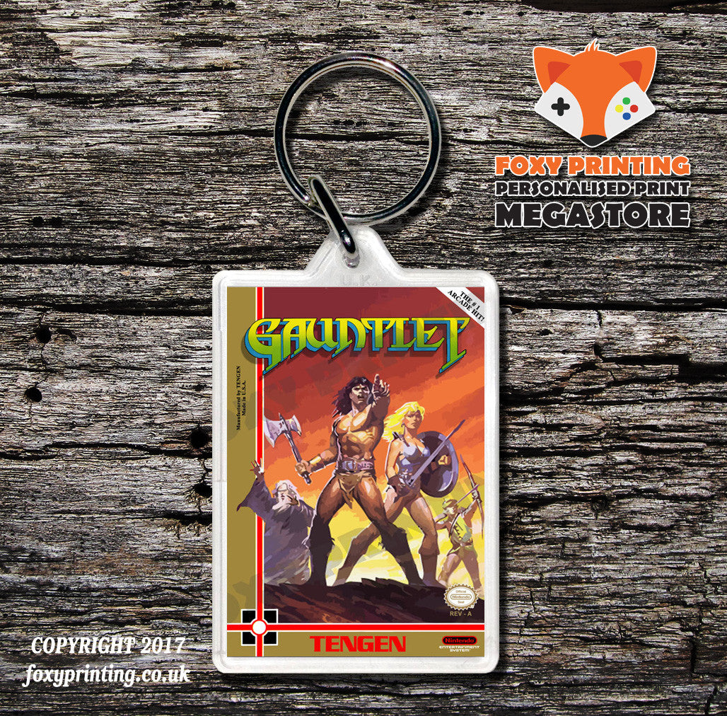TENGEN Fantasy Zone Retro NES Game Cover Art Gaming Keyring