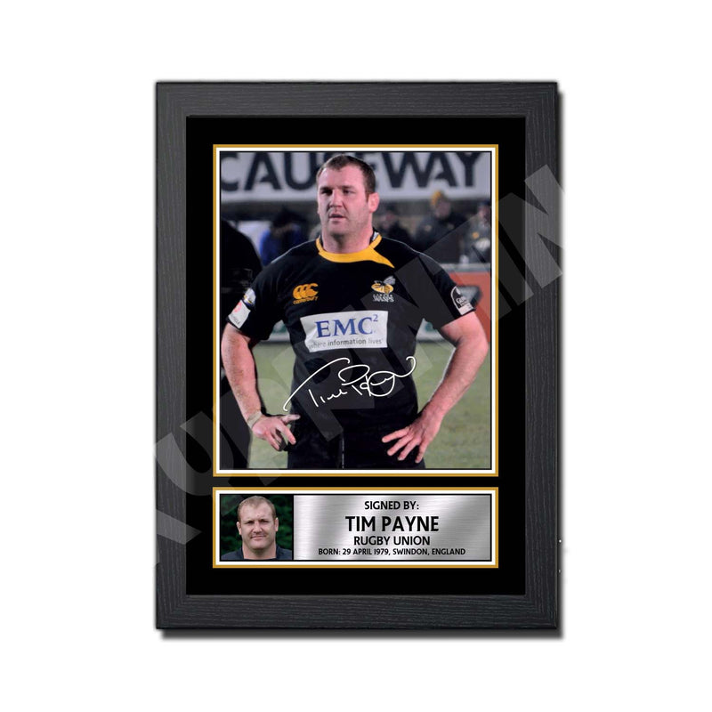 TIM PAYNE 2 Limited Edition Rugby Player Signed Print - Rugby
