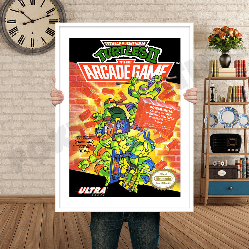TMNT 2 Arcade W Offer Retro GAME INSPIRED THEME Nintendo NES Gaming A4 A3 A2 Or A1 Poster Art 586