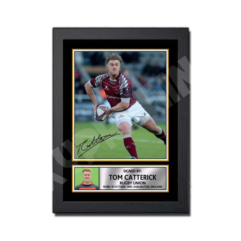 TOM CATTERICK 2 Limited Edition Rugby Player Signed Print - Rugby