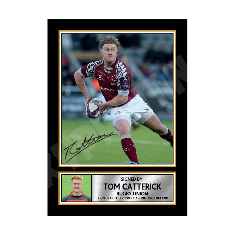 TOM CATTERICK 2 Limited Edition Rugby Player Signed Print - Rugby