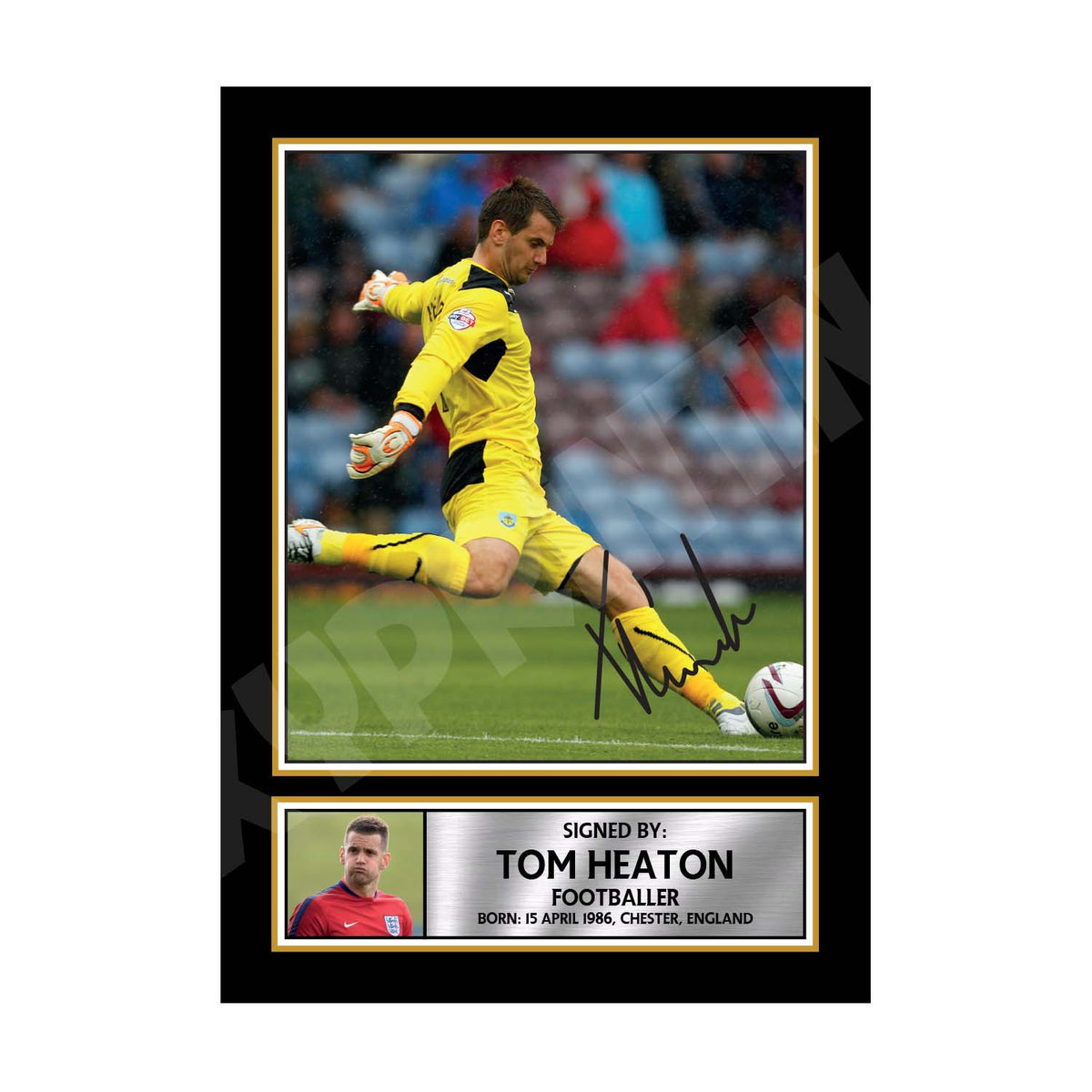 TOM HEATON 2 Limited Edition Football Player Signed Print - Football