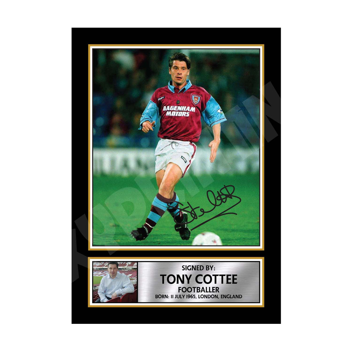 TONY COTTEE (1) Football Player Printed Signature Print – Tony Cottee Football Player Printed Signature Print – A1 Print Only