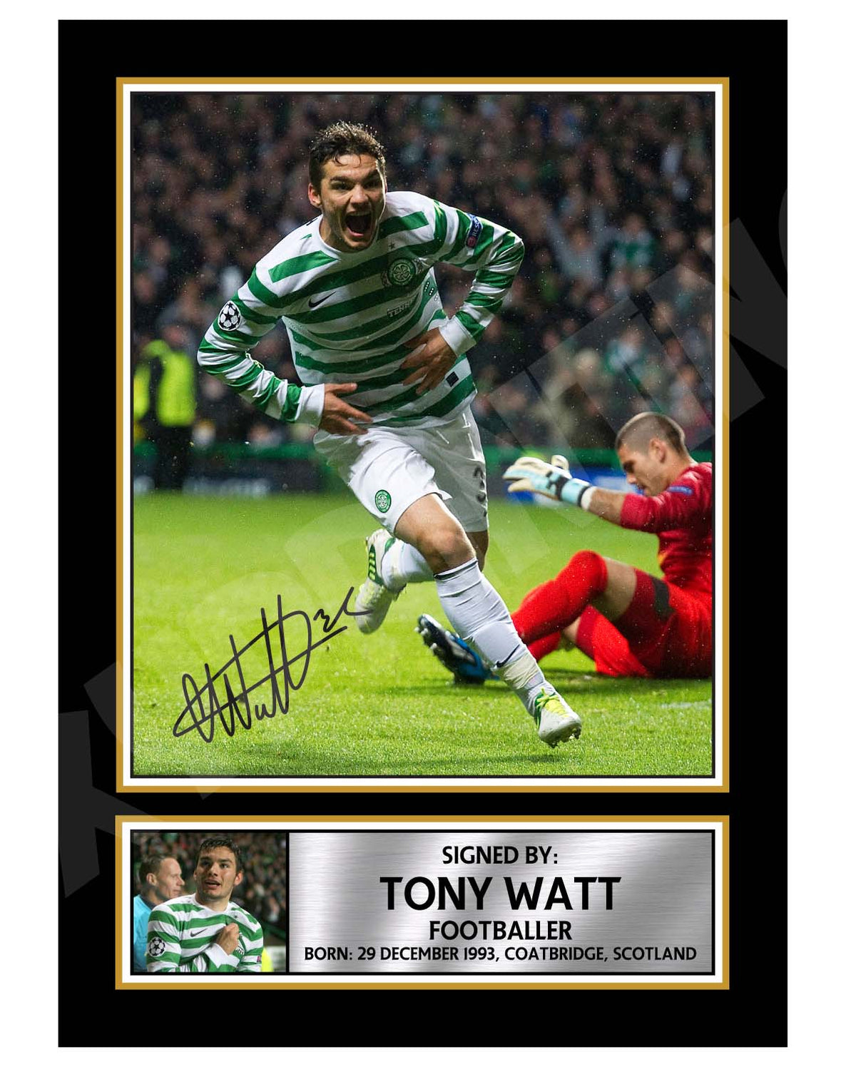 Tony Watt Football Player Printed Signature Print – A1 Print Only