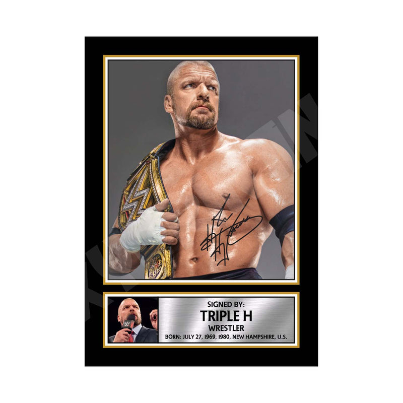 TRIPLE H Limited Edition MMA Wrestler Signed Print - MMA Wrestling