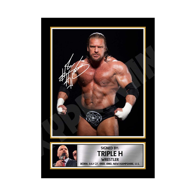 TRIPLE H 2 Limited Edition MMA Wrestler Signed Print - MMA Wrestling