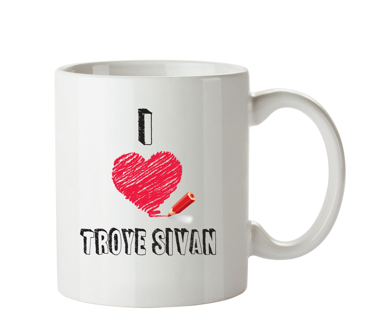 I Love ~TROYE SIVAN Celebrity Mug – printed mug product image 1