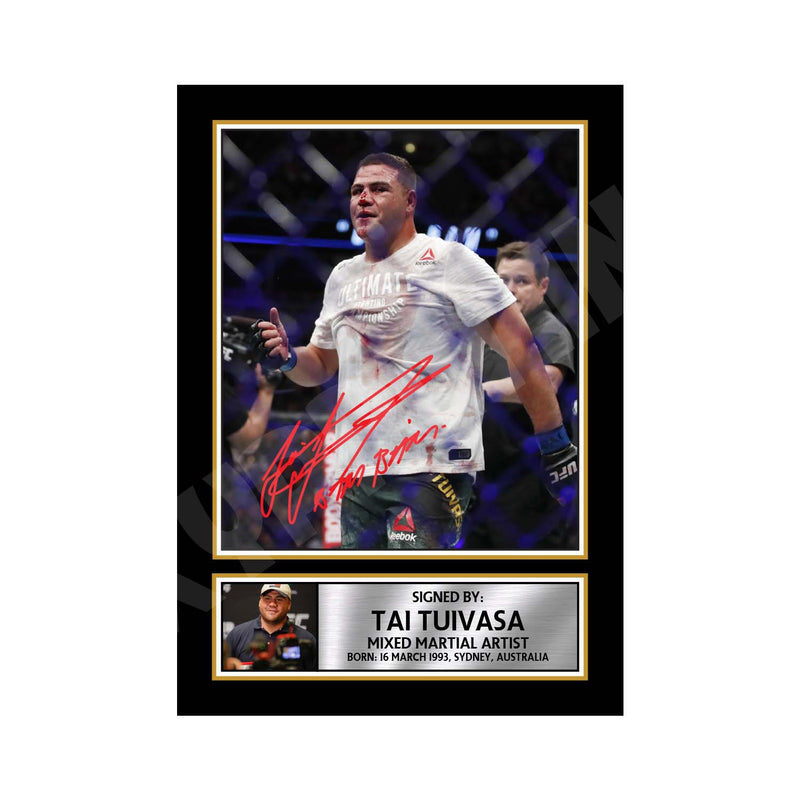 Tai Tuivasa Limited Edition MMA Wrestler Signed Print - MMA Wrestling