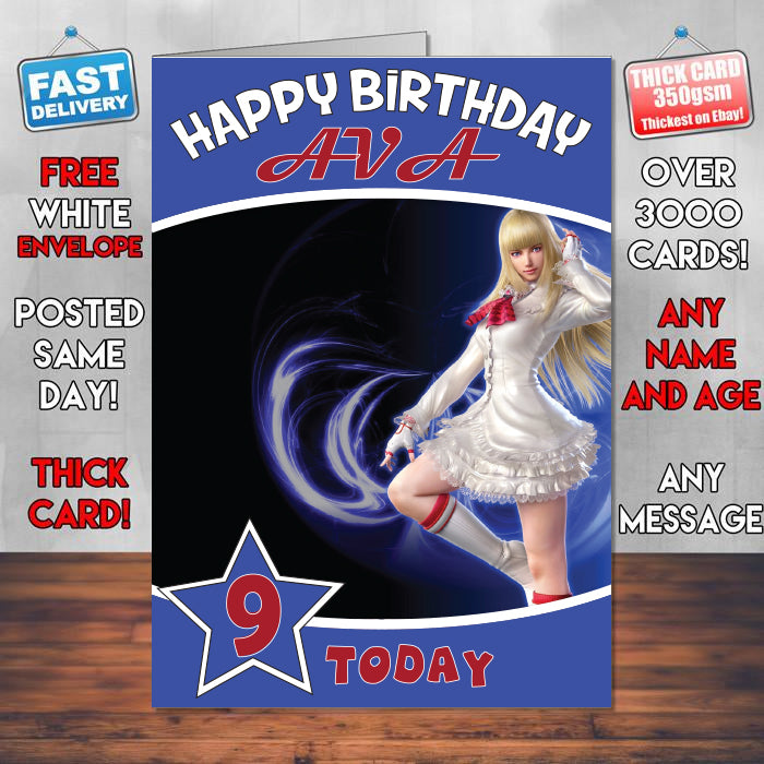 Tekken 7 Inspired Style Game Kids Inspired Birthday Card (SA)