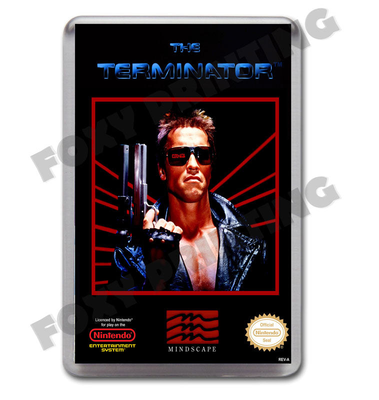 Terminator Retro Nintendo NES Game Inspired Fridge Magnet 590