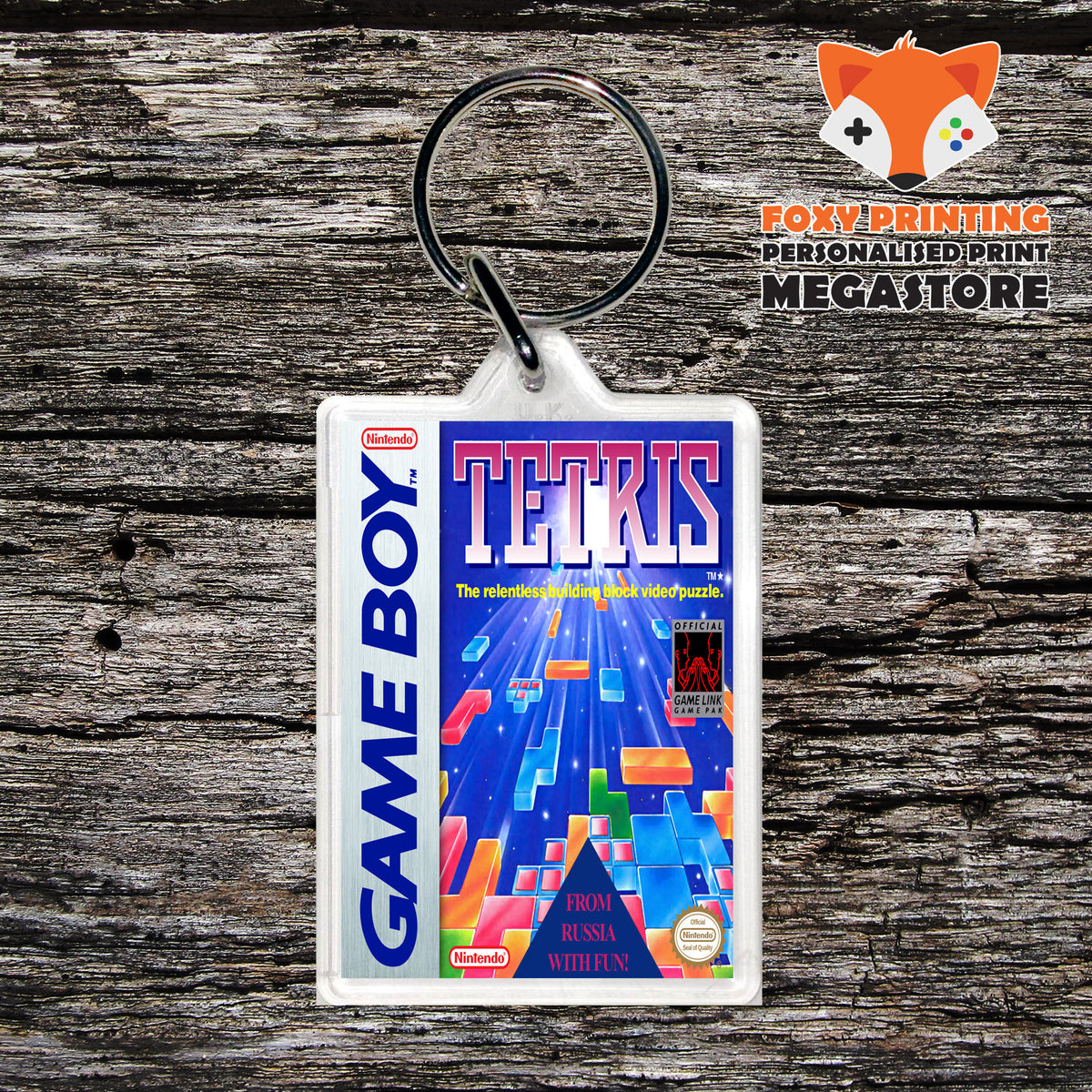 Tetris Nintendo DS Style Gameboy Gaming Keyring