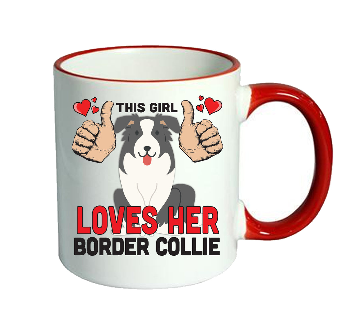 This girl loves her Border Collie Mug - Dog Lover Mug