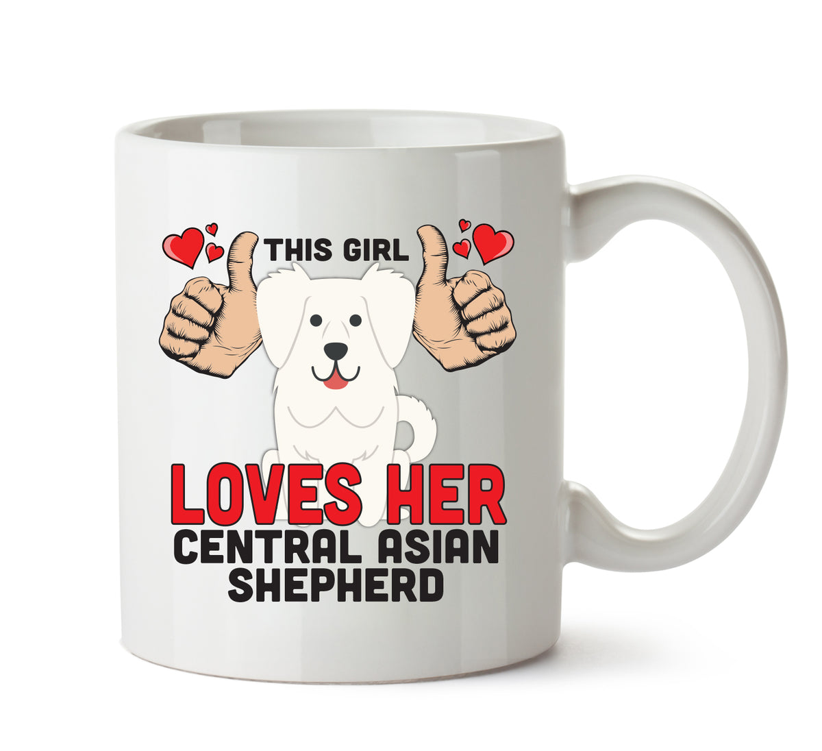 This girl loves her Central Asian Shepherd - Mug - Dog Lover Mug