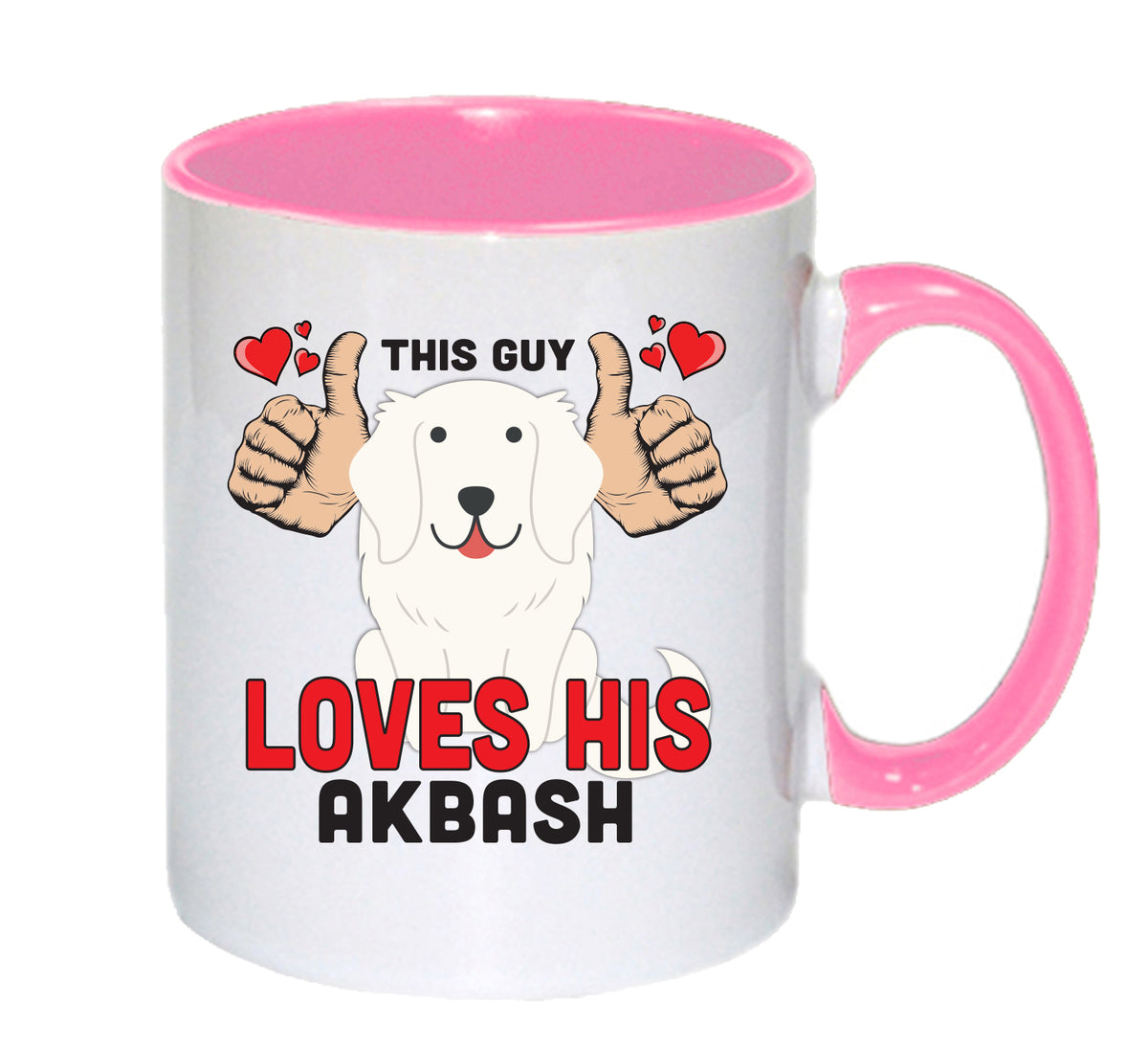 This guy loves his Akbash Mug - Dog Lover Mug