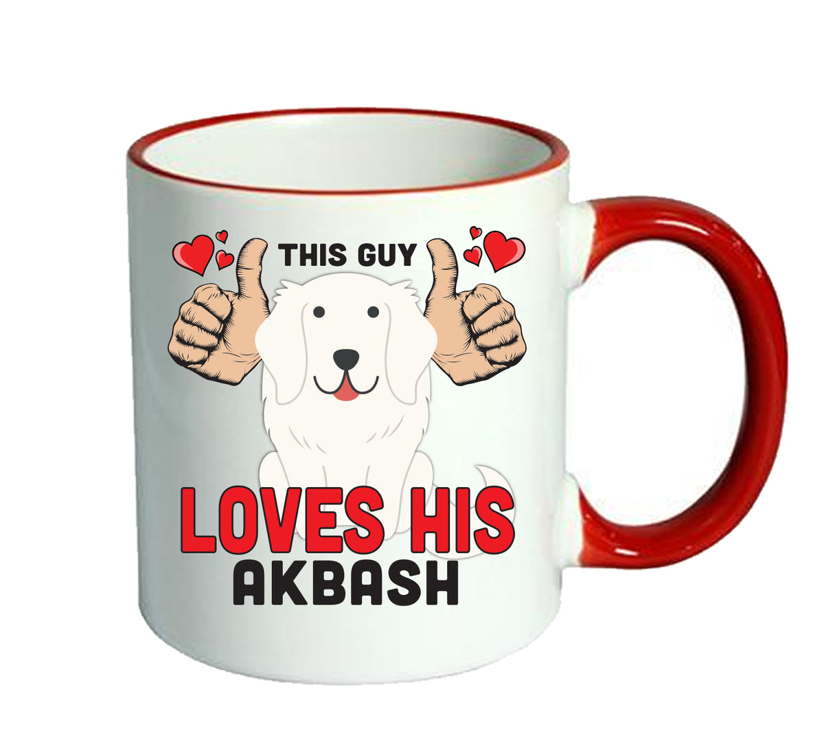 This guy loves his Akbash Mug - Dog Lover Mug