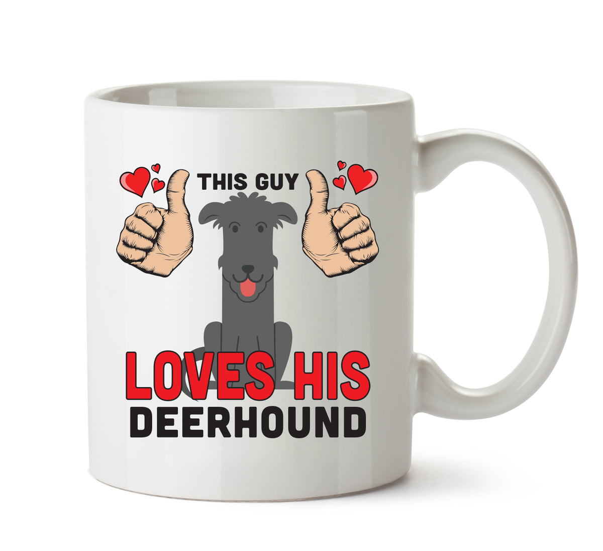 This guy loves his Deerhound Mug - Dog Lover Mug
