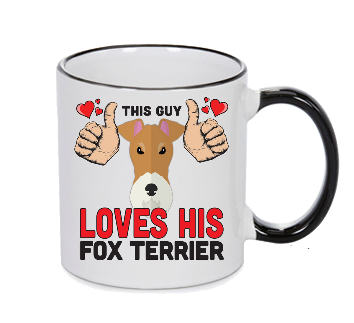 This guy loves his Fox Terrier Mug - Dog Lover Mug