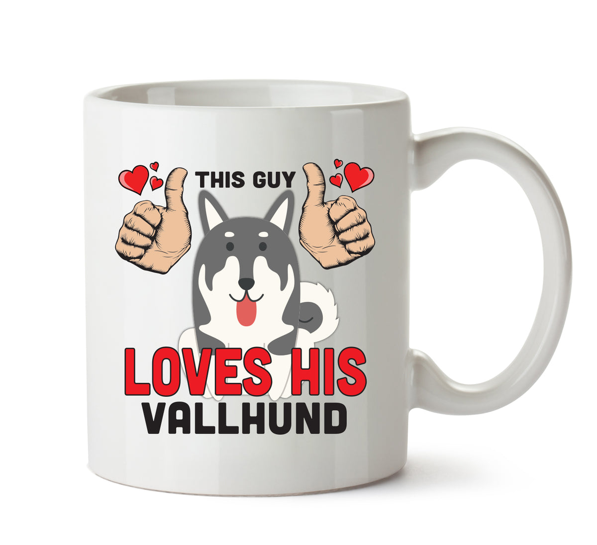 This guy loves his Vallhund Mug - Dog Lover Mug