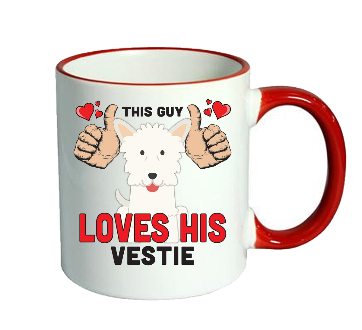 This guy loves his Vestie Mug - Dog Lover Mug