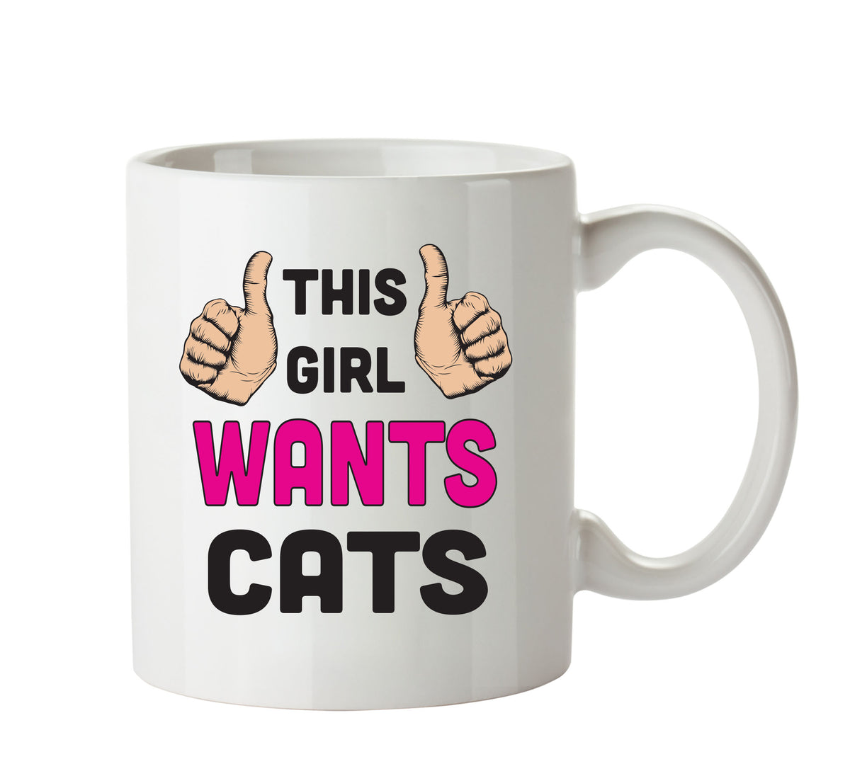 This Girl Wants Cats Printed Office Mug – printed mug product image 1