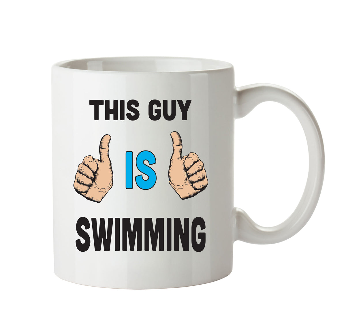 This Guy Is Swimming Personalised ADULT OFFICE MUG – printed mug product image 1