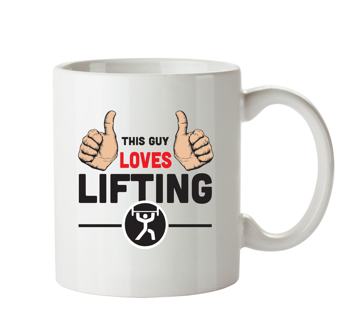 This Guy Loves Lifting Personalised ADULT OFFICE MUG β printed mug product image 1