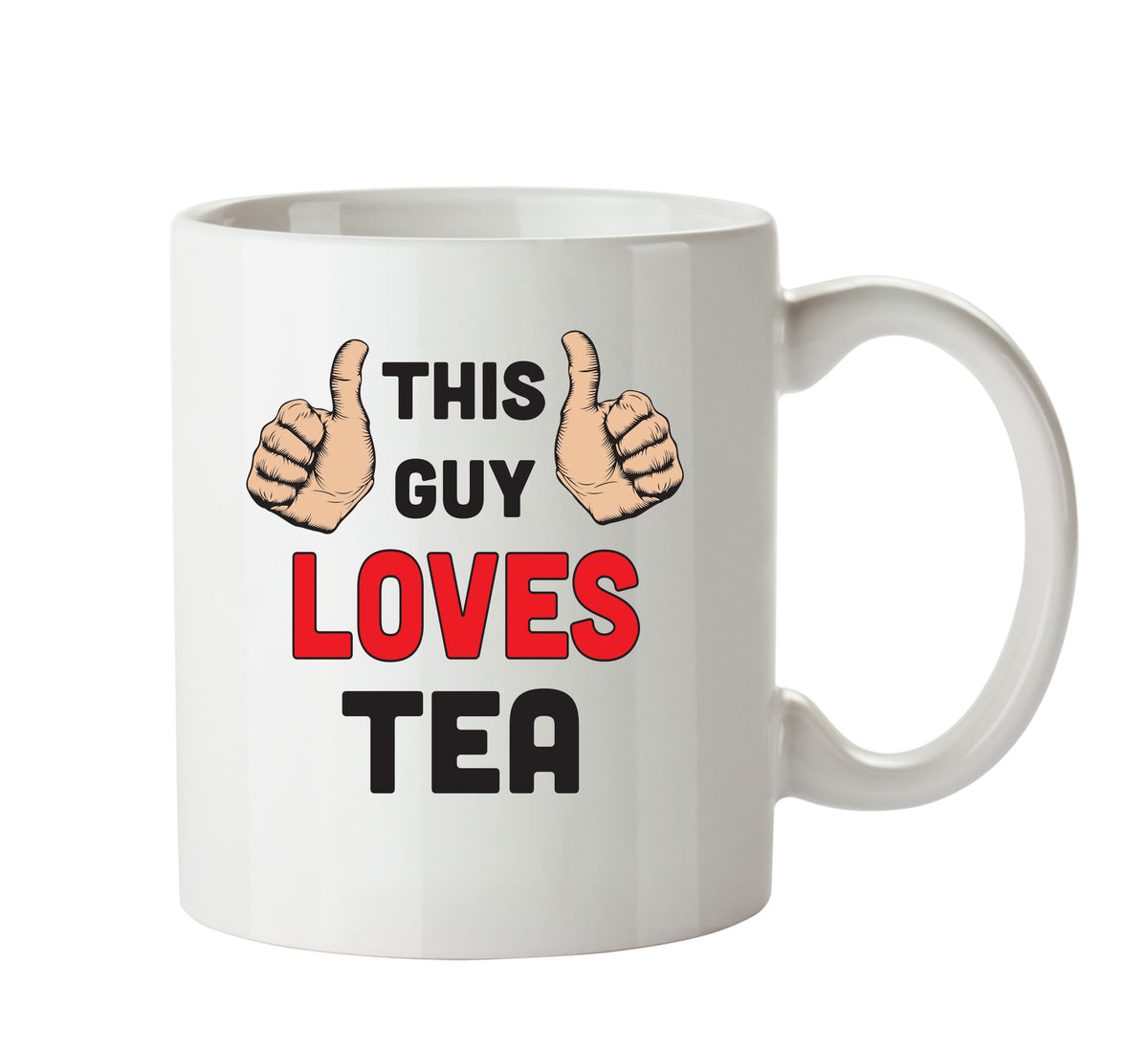 This Guy Loves Tea Personalised ADULT OFFICE MUG – printed mug product image 1